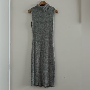 Antistar Gray Stretch Sweater Ribbed Sleeveless Dress Sz XS